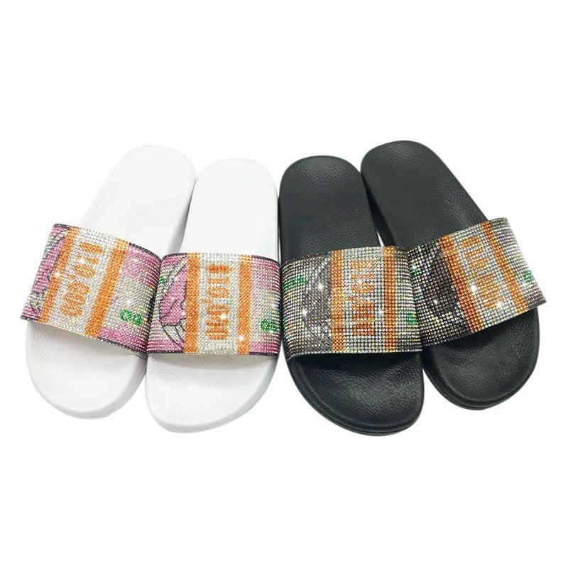Dollar Rhinestone Sandal SH0042