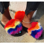 Rainbow Furry Sandal SH0046