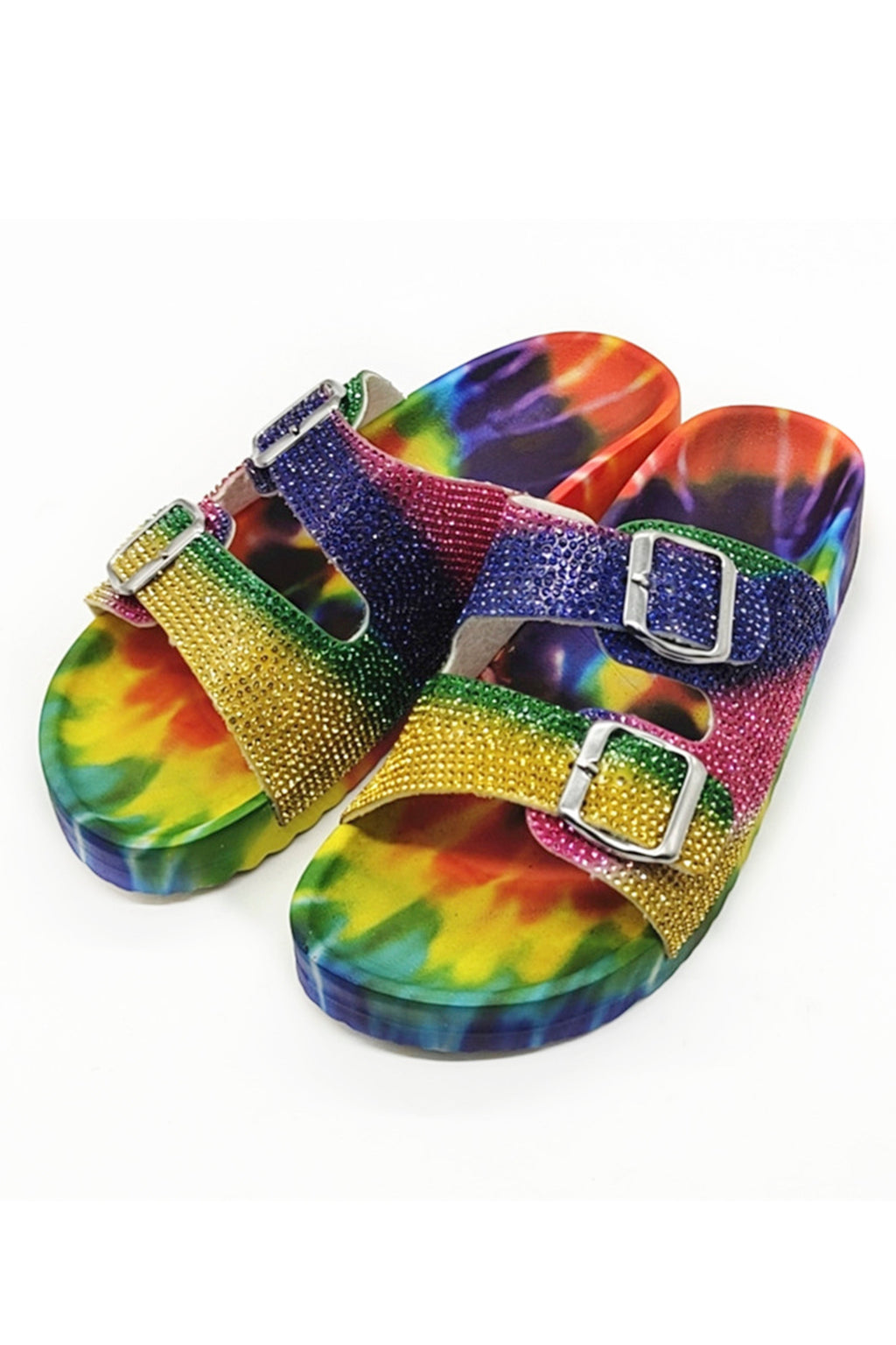 Double Buckle Rhinestone Sandal SH0047