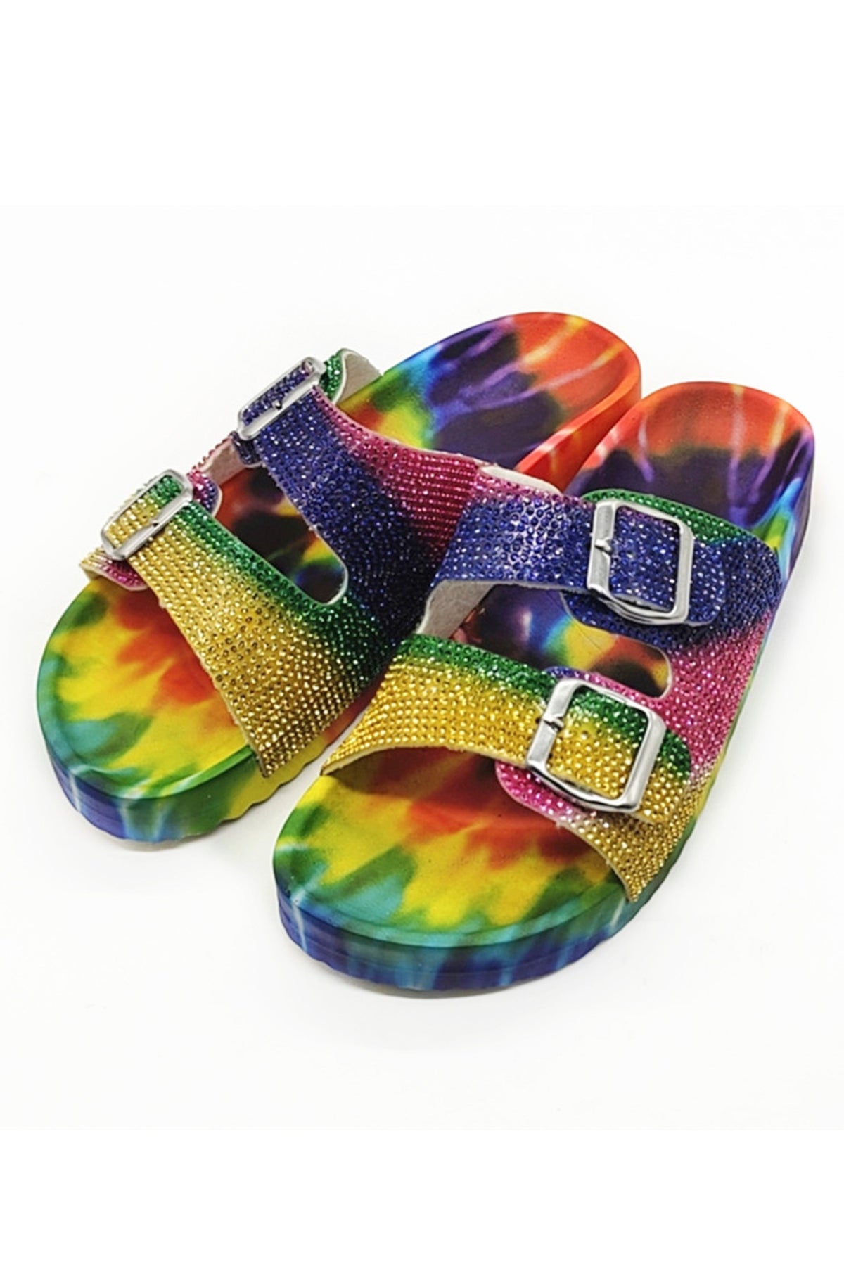 Double Buckle Rhinestone Sandal SH0047