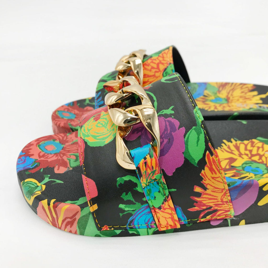 Floral Printed Sandal SH0056-BK