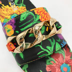 Floral Printed Sandal SH0056-BK