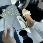 Pearl Rhinestone Slippers SH0064