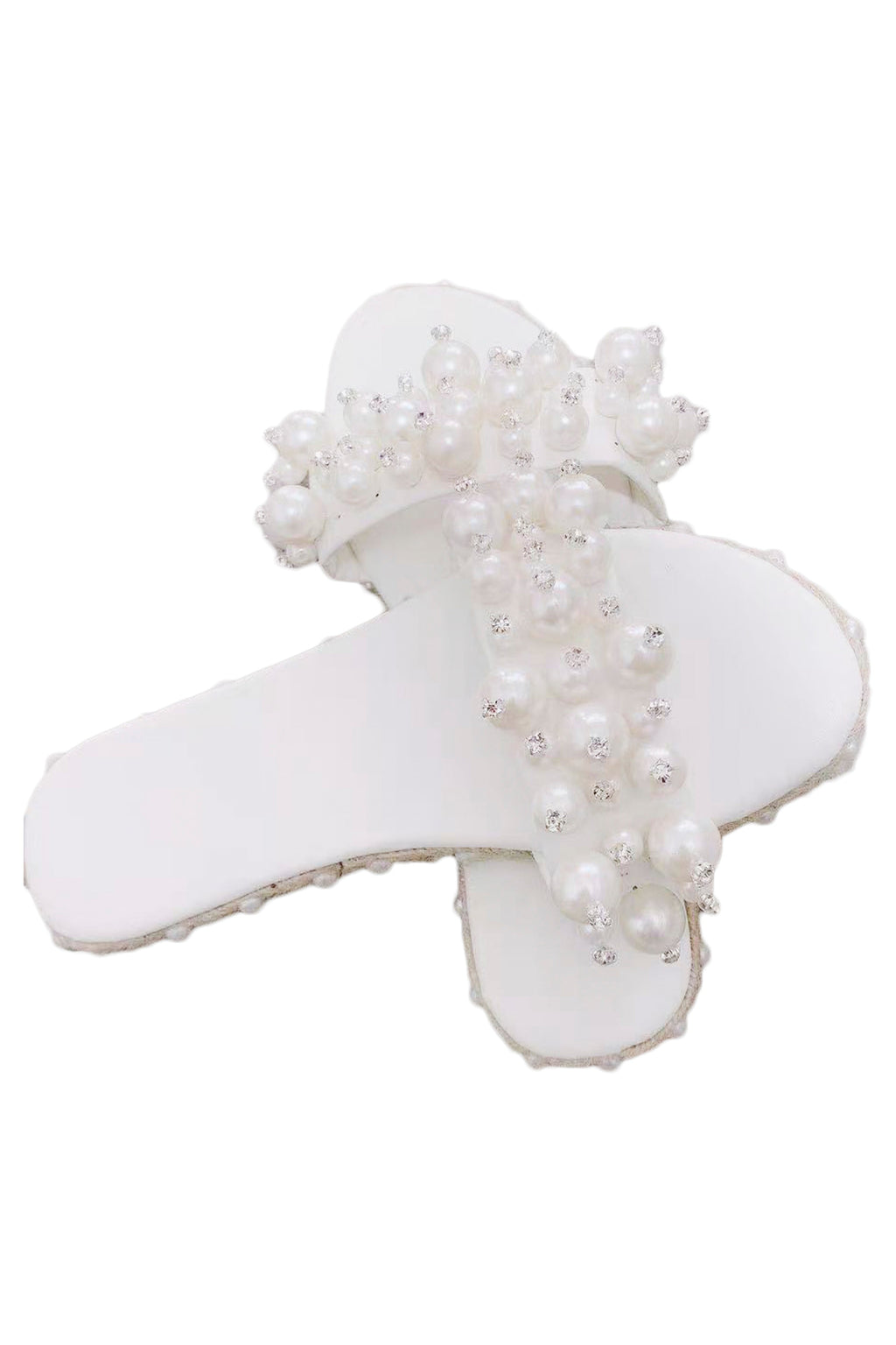 Pearl Rhinestone Slippers SH0064