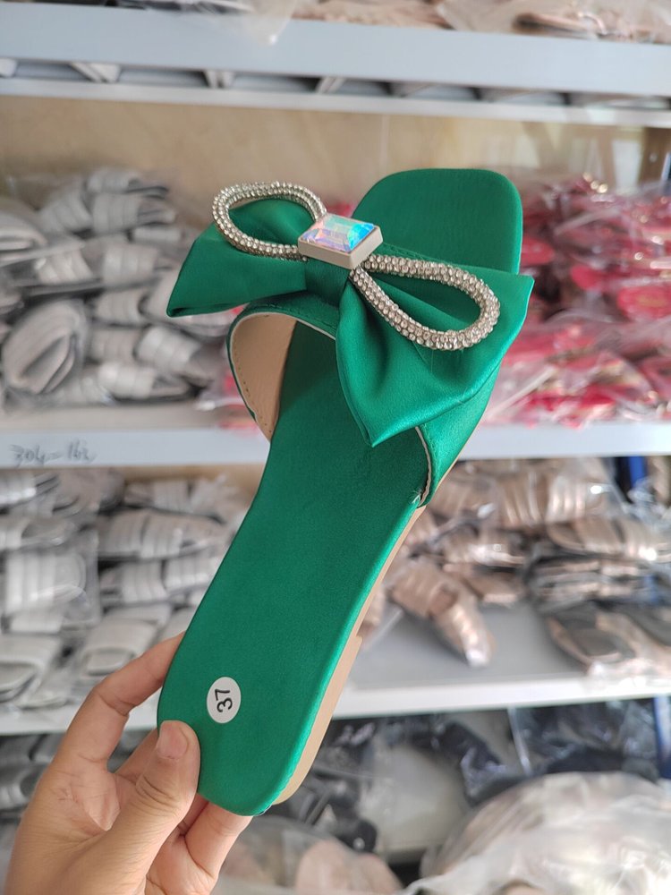 Bow Rhinestone Slippers SH0065