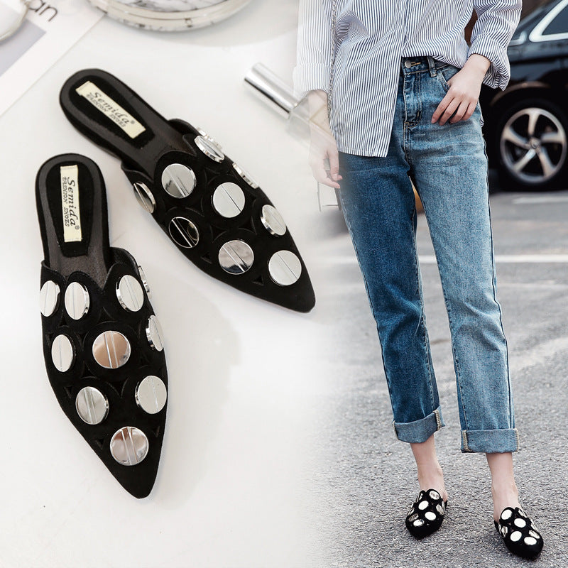 Button Slippers Sandals SH0070