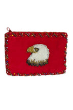Eagle Rectangular Velvet Coin Purse V0701