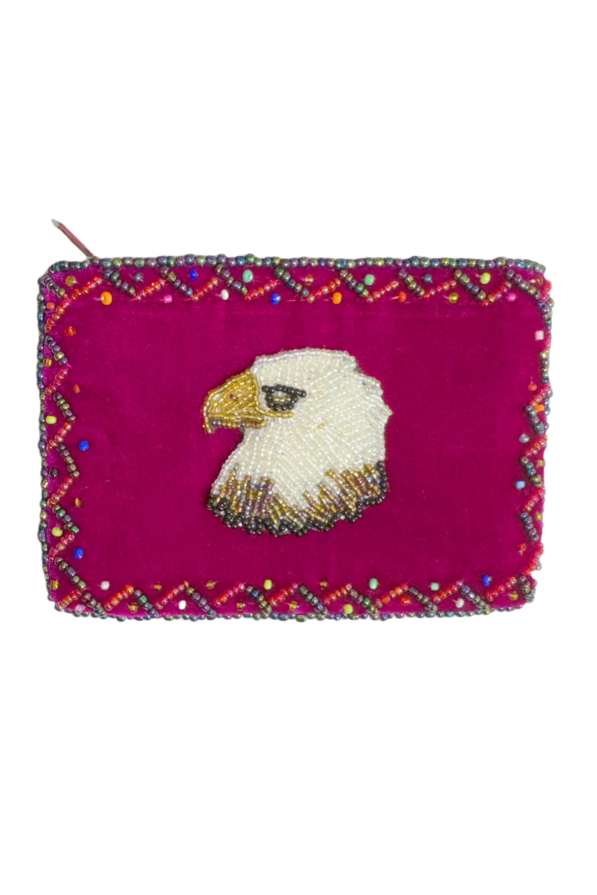 Eagle Rectangular Velvet Coin Purse V0701