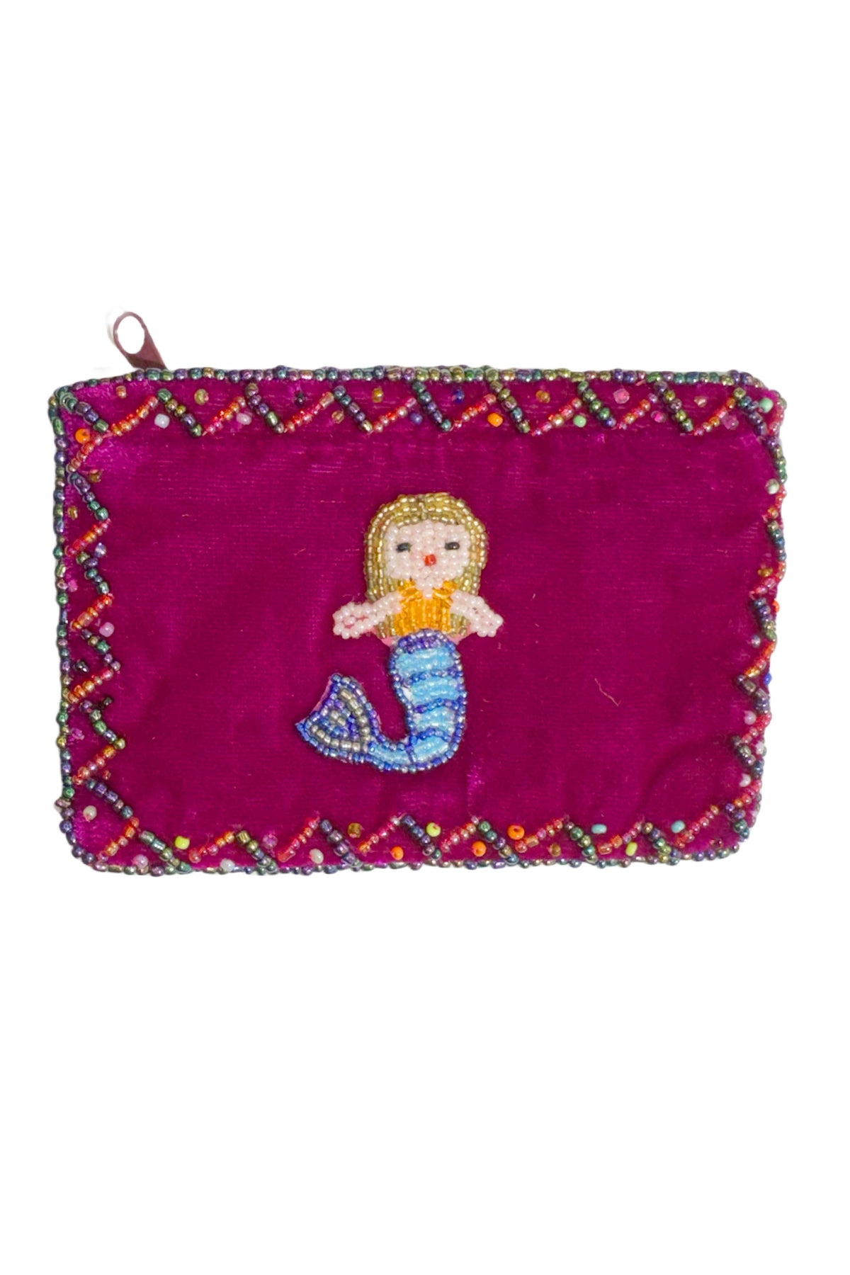 Mermaid Rectangular Velvet Coin Purse V0701
