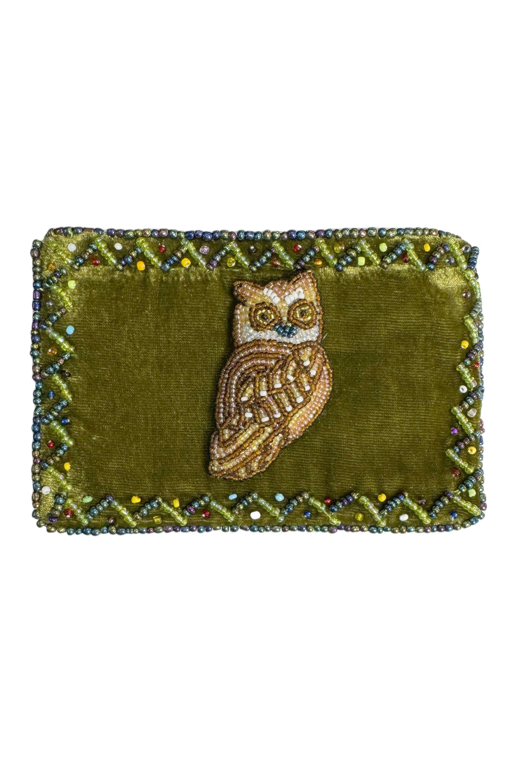 Owl Rectangular Velvet Coin Purse V0701 - view 9