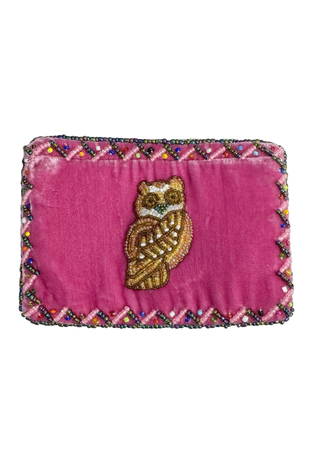 Owl Rectangular Velvet Coin Purse V0701 - view 10