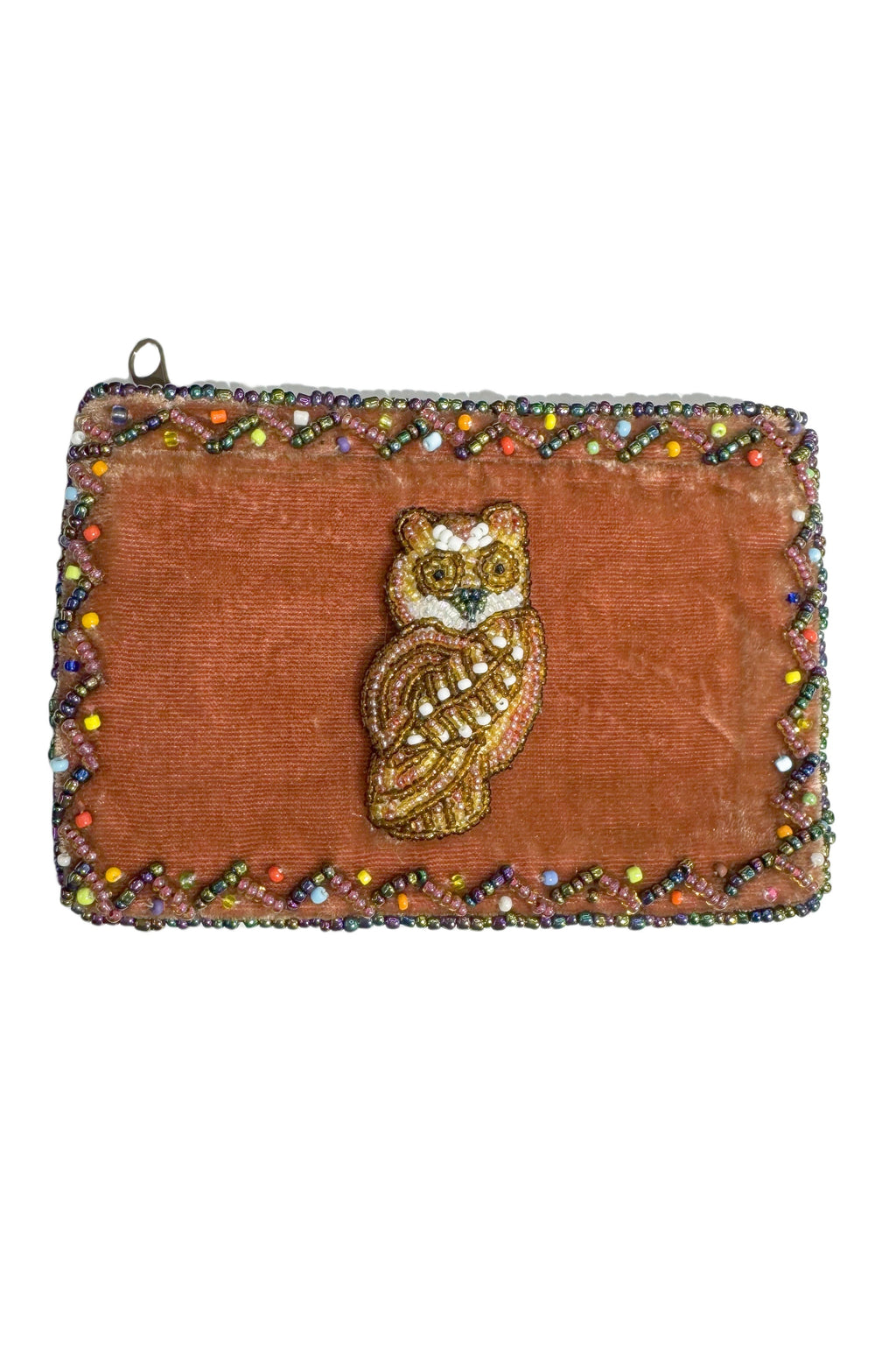 Owl Rectangular Velvet Coin Purse V0701 - view 3