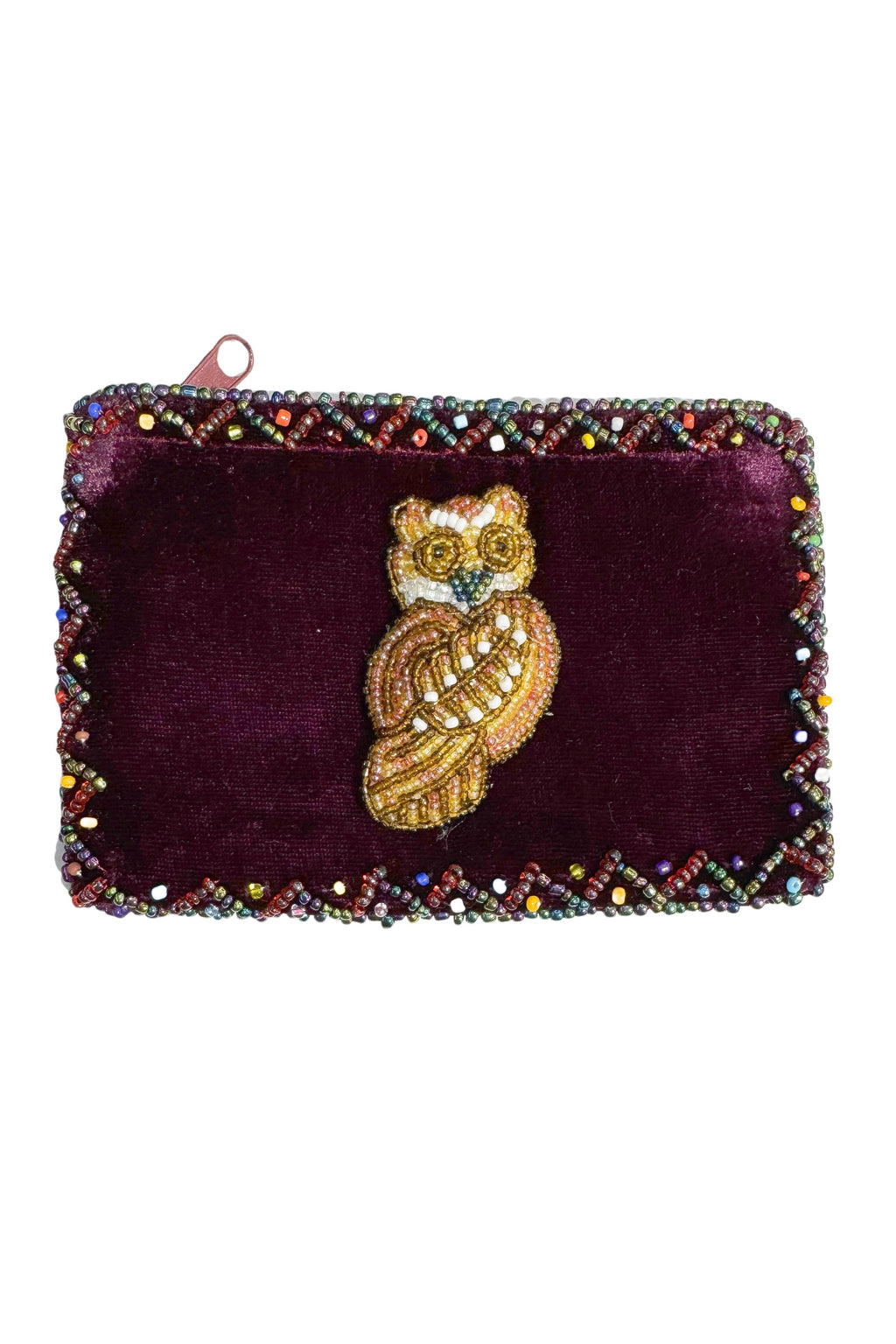 Owl Rectangular Velvet Coin Purse V0701 - view 8