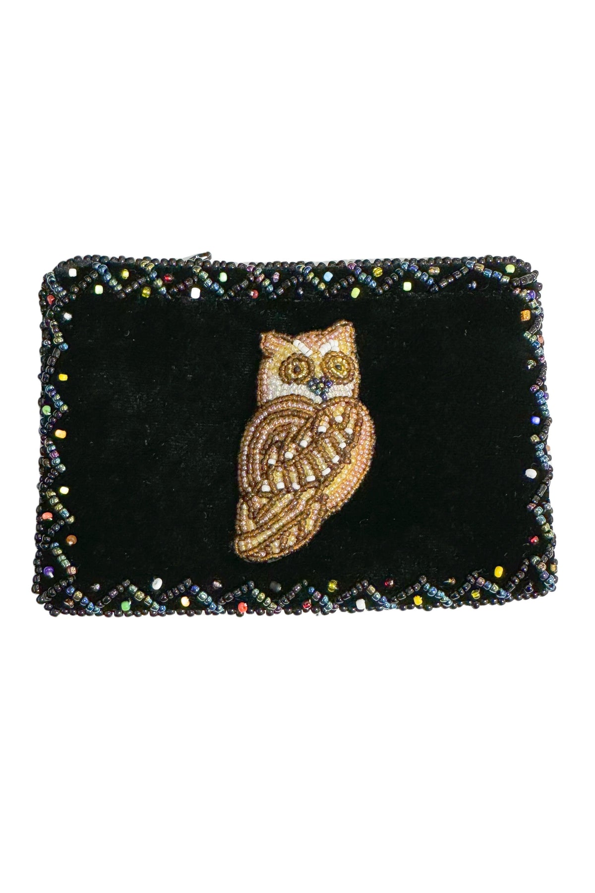 Owl Rectangular Velvet Coin Purse V0701 - view 6