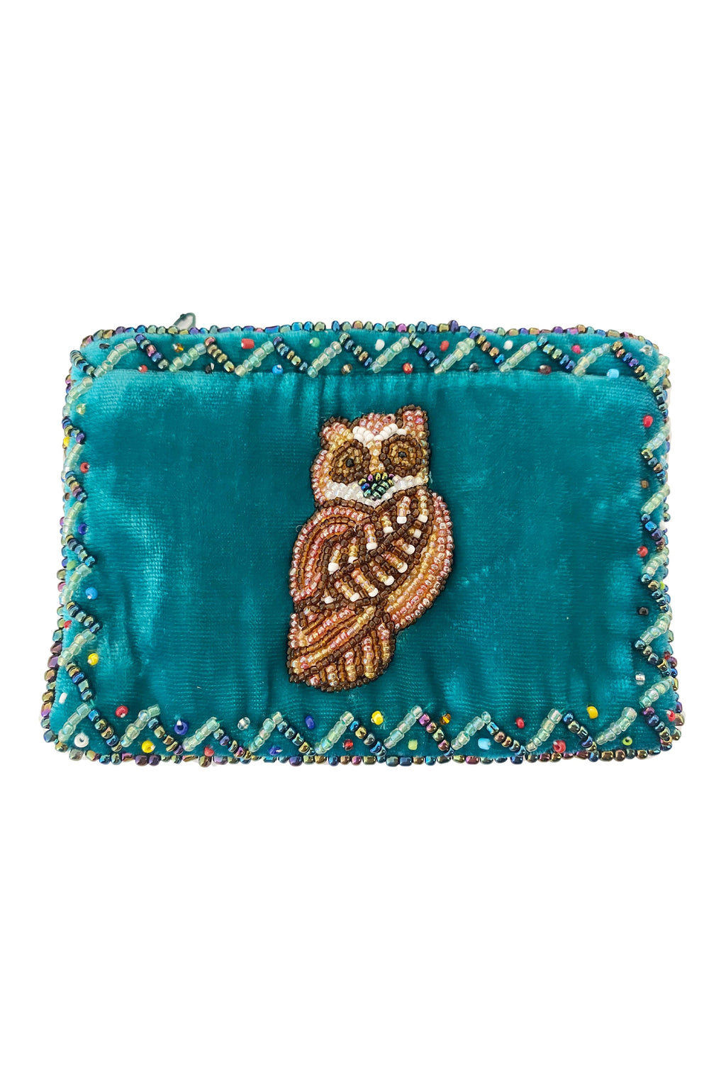 Owl Rectangular Velvet Coin Purse V0701 - view 7