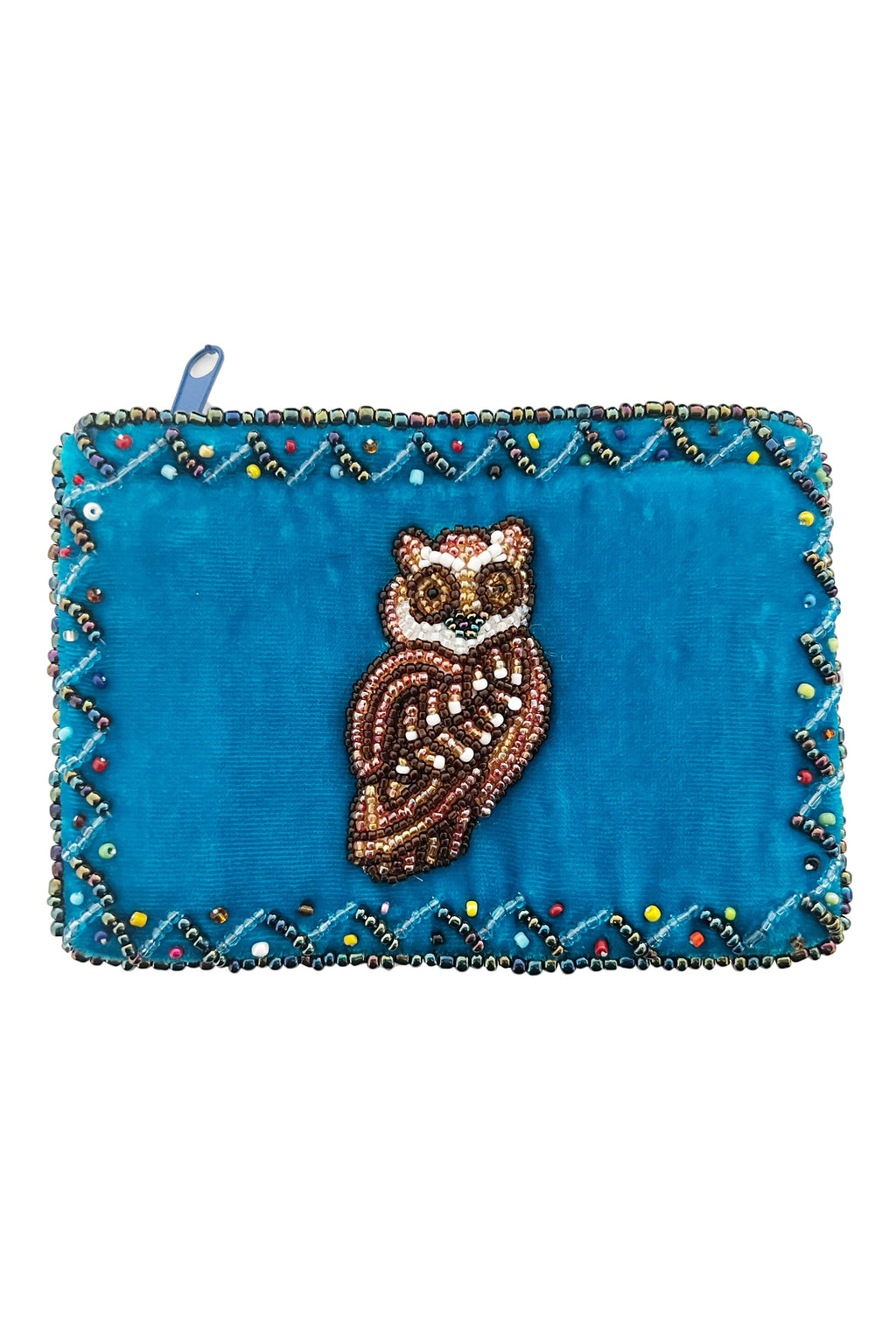 Owl Rectangular Velvet Coin Purse V0701 - view 4