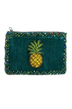 Pineapple Rectangle Velvet Coin Purse V0701