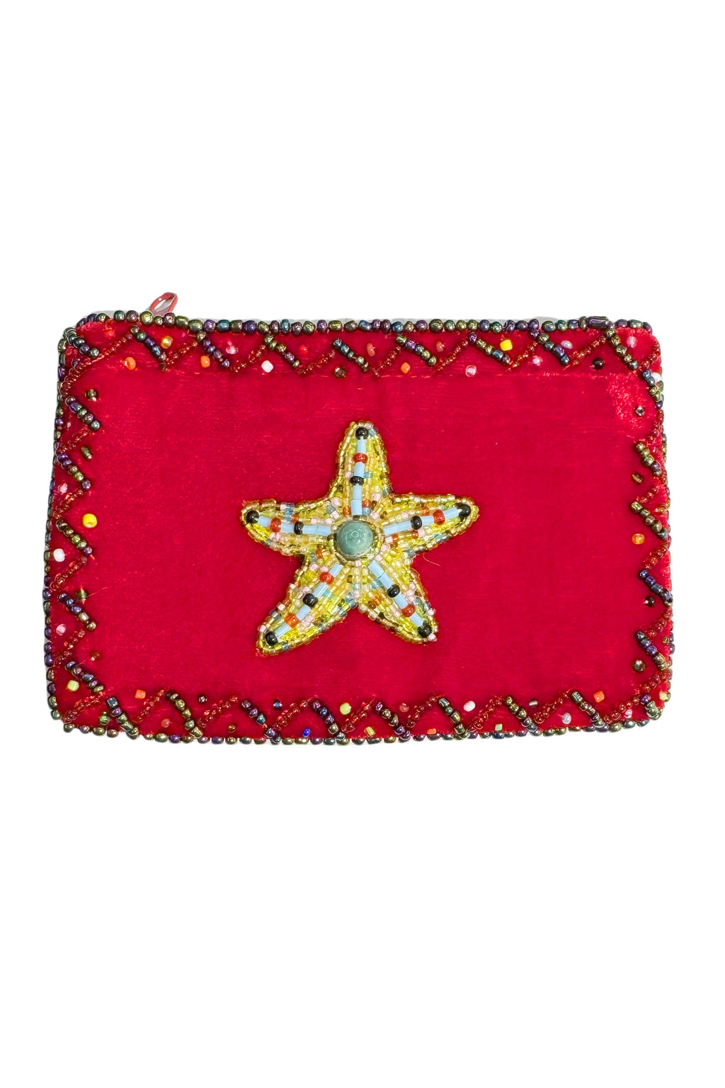 Starfish Rectangular Velvet Coin Purse V0701 - view 4