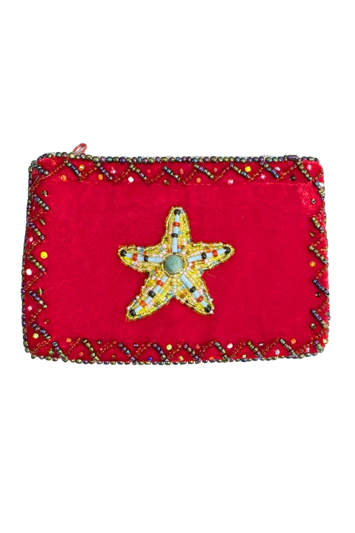 Starfish Rectangular Velvet Coin Purse V0701 - view 4