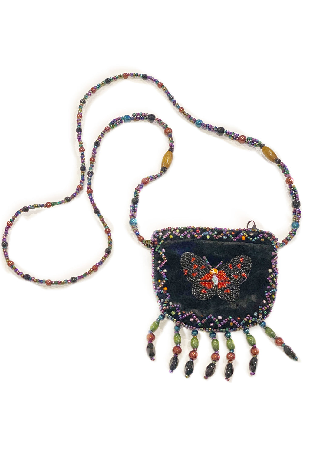 Seahorse Velvet Mini Necklace Charm Bag V0704