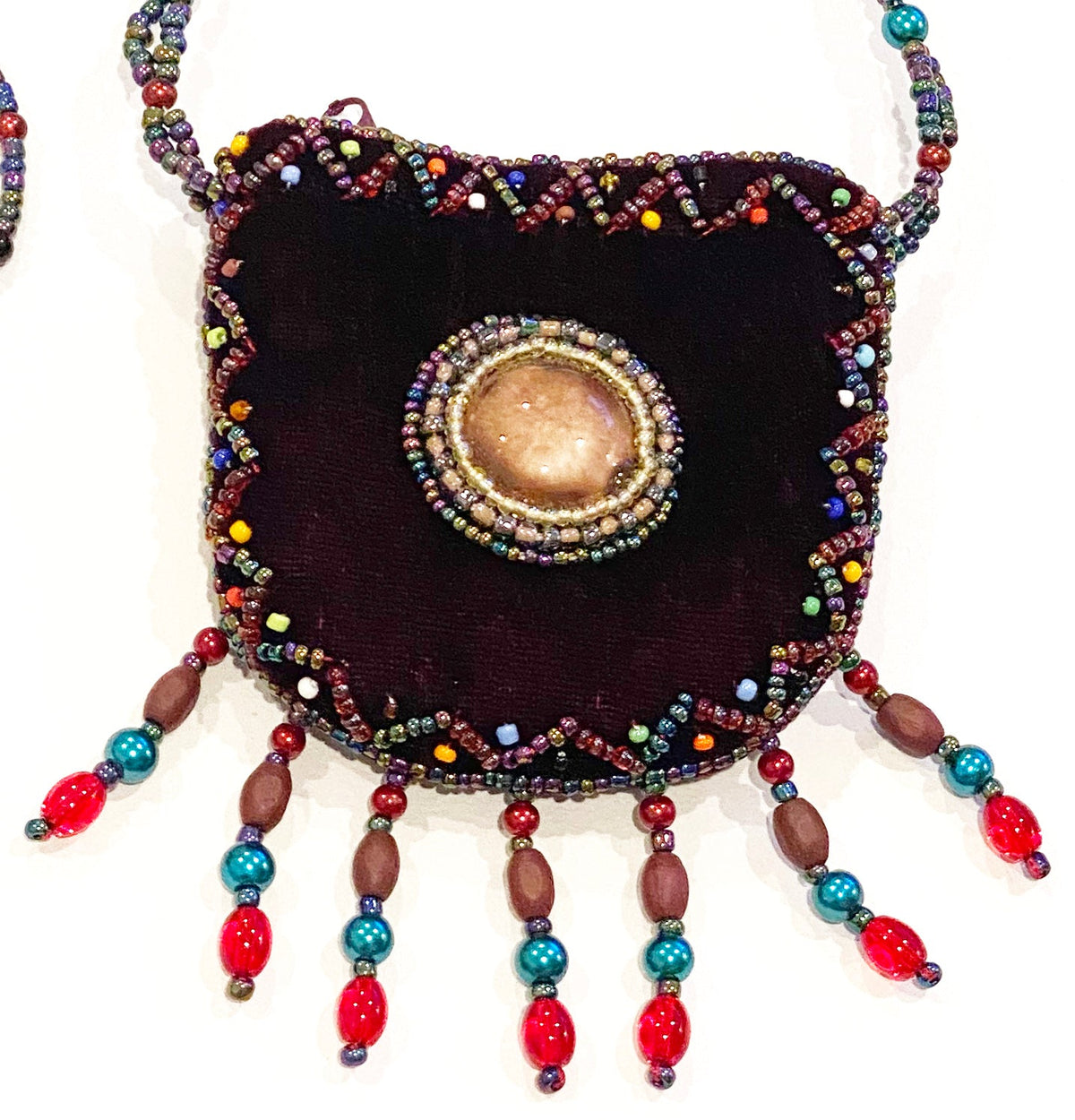 Seahorse Velvet Mini Necklace Charm Bag V0704