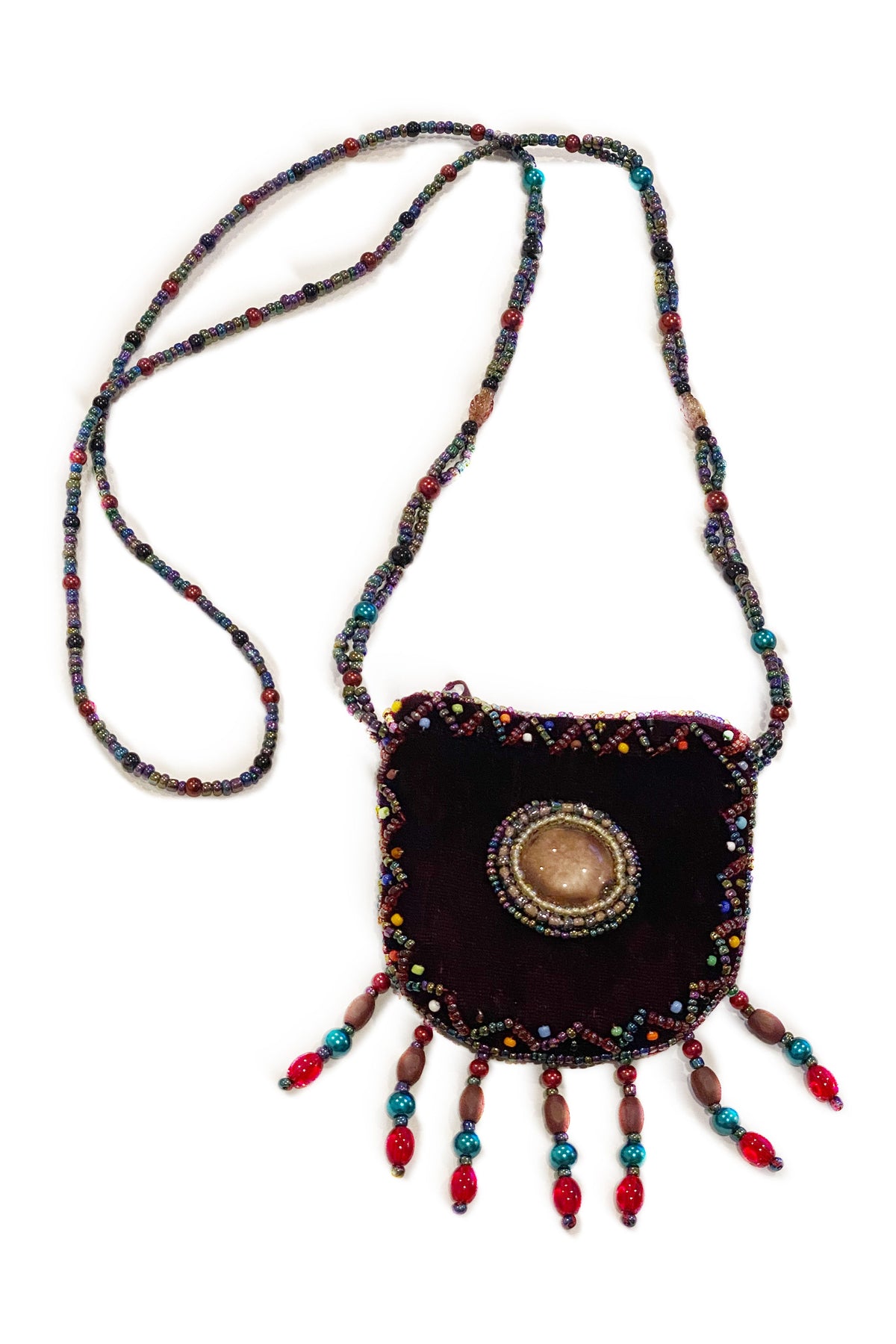 Seahorse Velvet Mini Necklace Charm Bag V0704