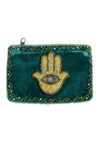 Palm Rectangle Velvet Coin Purse V0701