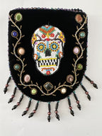 Skull Pattern Velvet Crossbody LUG