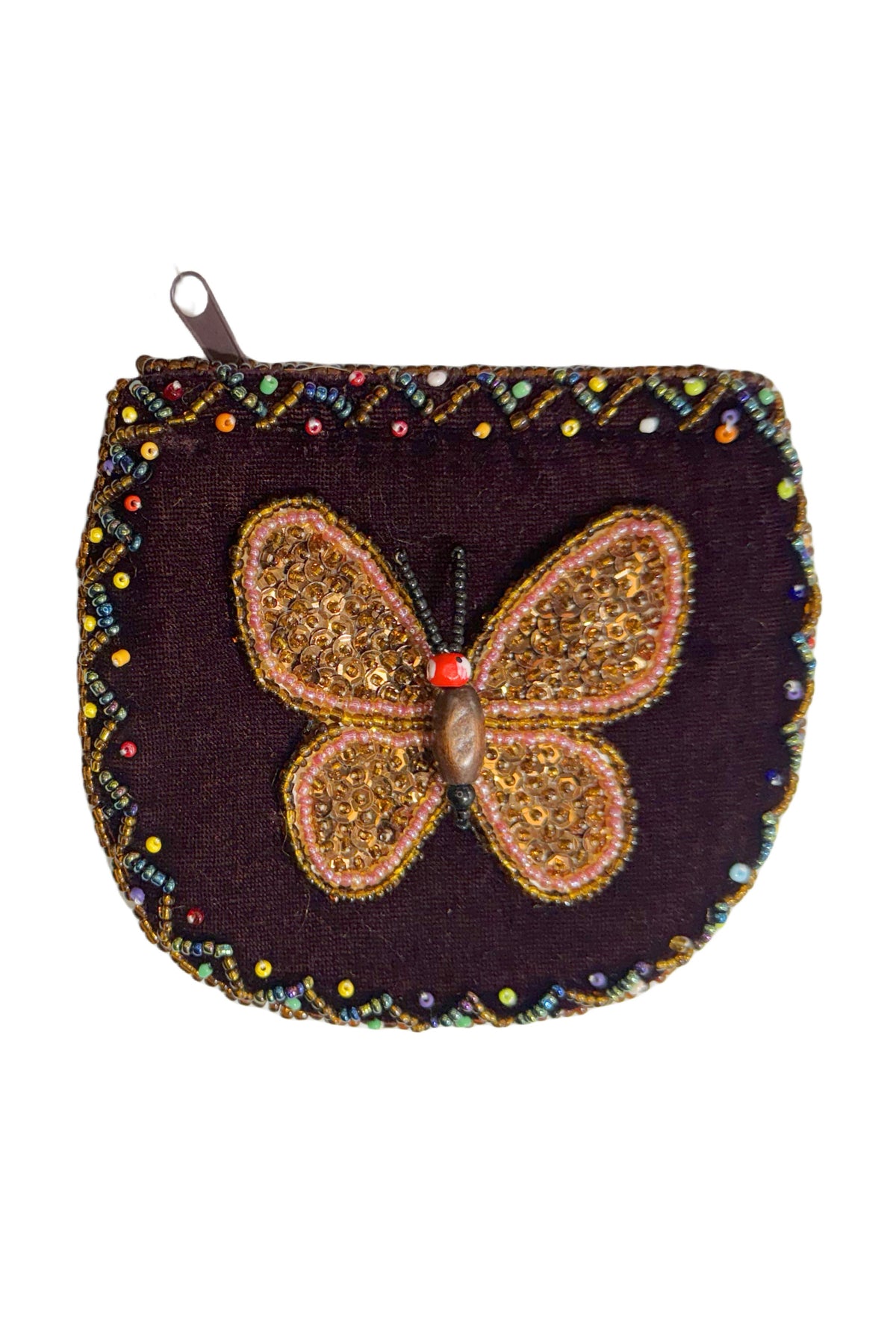 Butterfly Velvet Coin Purse V0714