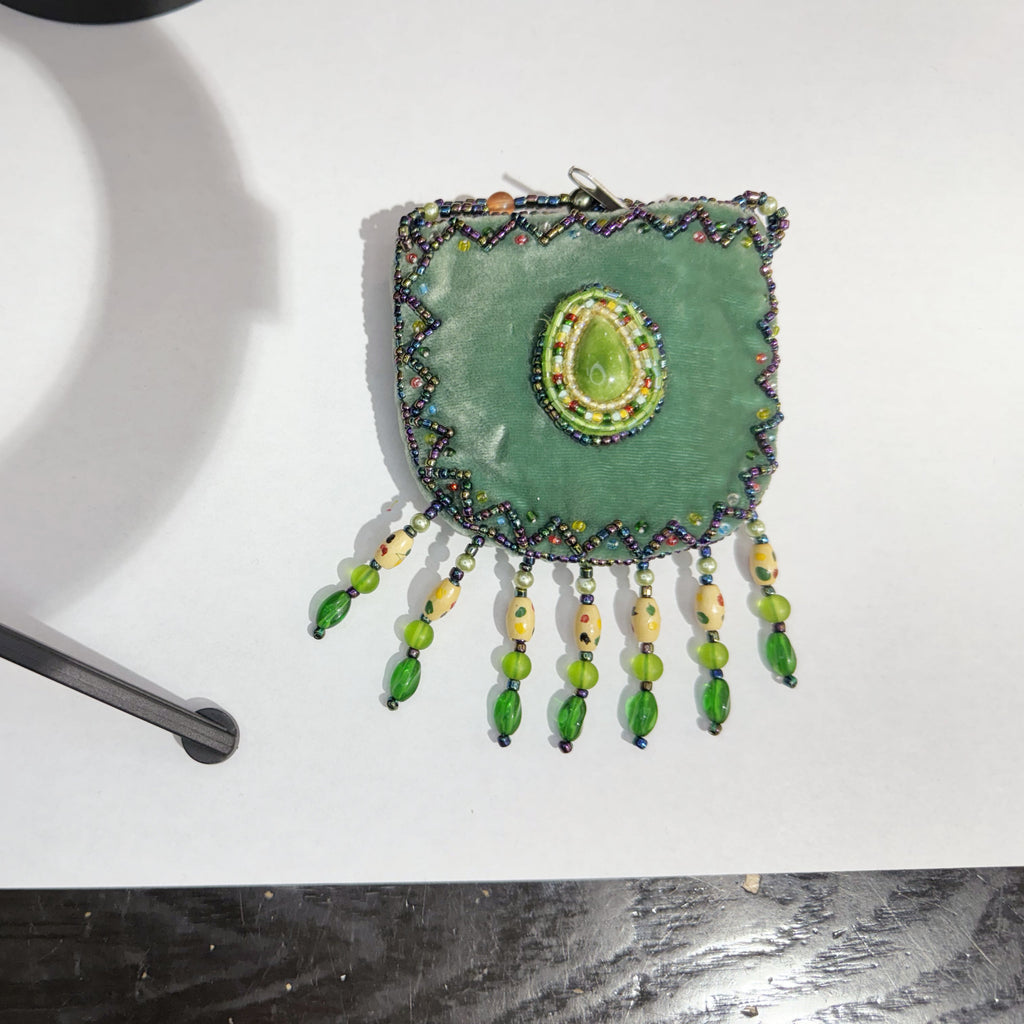 Teardrop Stone Velvet Small Amulet Bag/Necklace V0715 - view 14
