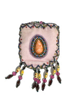 Teardrop Stone Velvet Small Amulet Bag/Necklace V0715 - view 7
