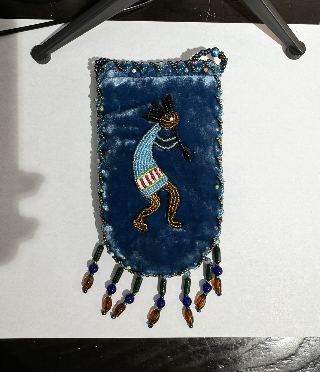 Credit Card Holder CrossBody Bag With Strap V0710 - Kokopelli