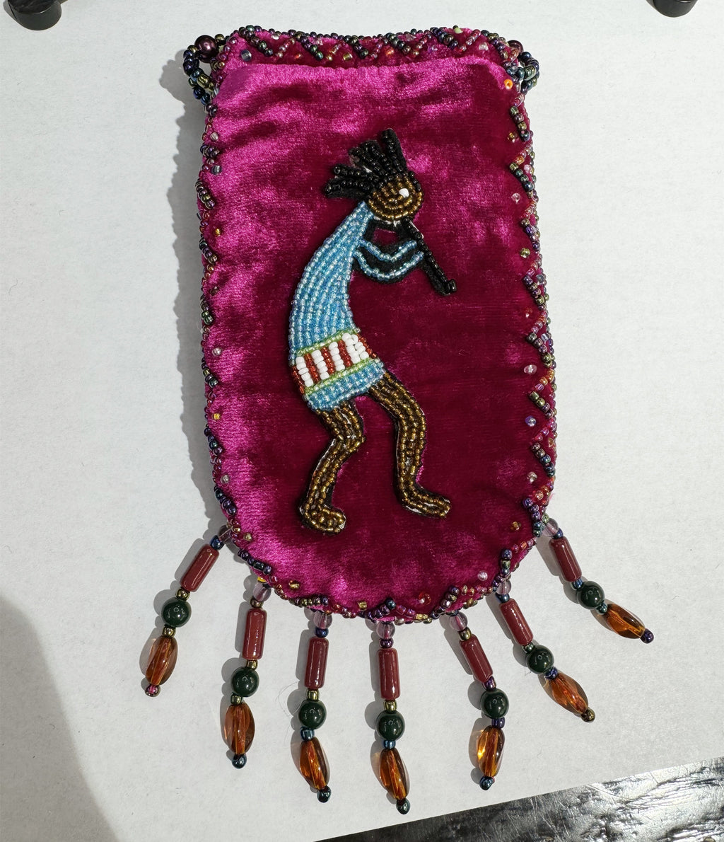 Credit Card Holder CrossBody Bag With Strap V0710 - Kokopelli