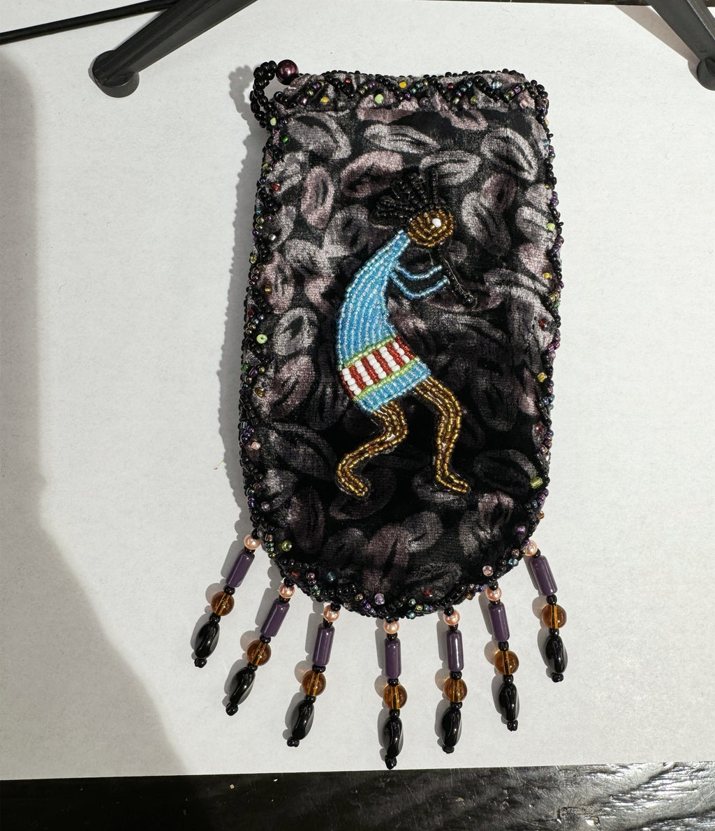 Credit Card Holder CrossBody Bag With Strap V0710 - Kokopelli