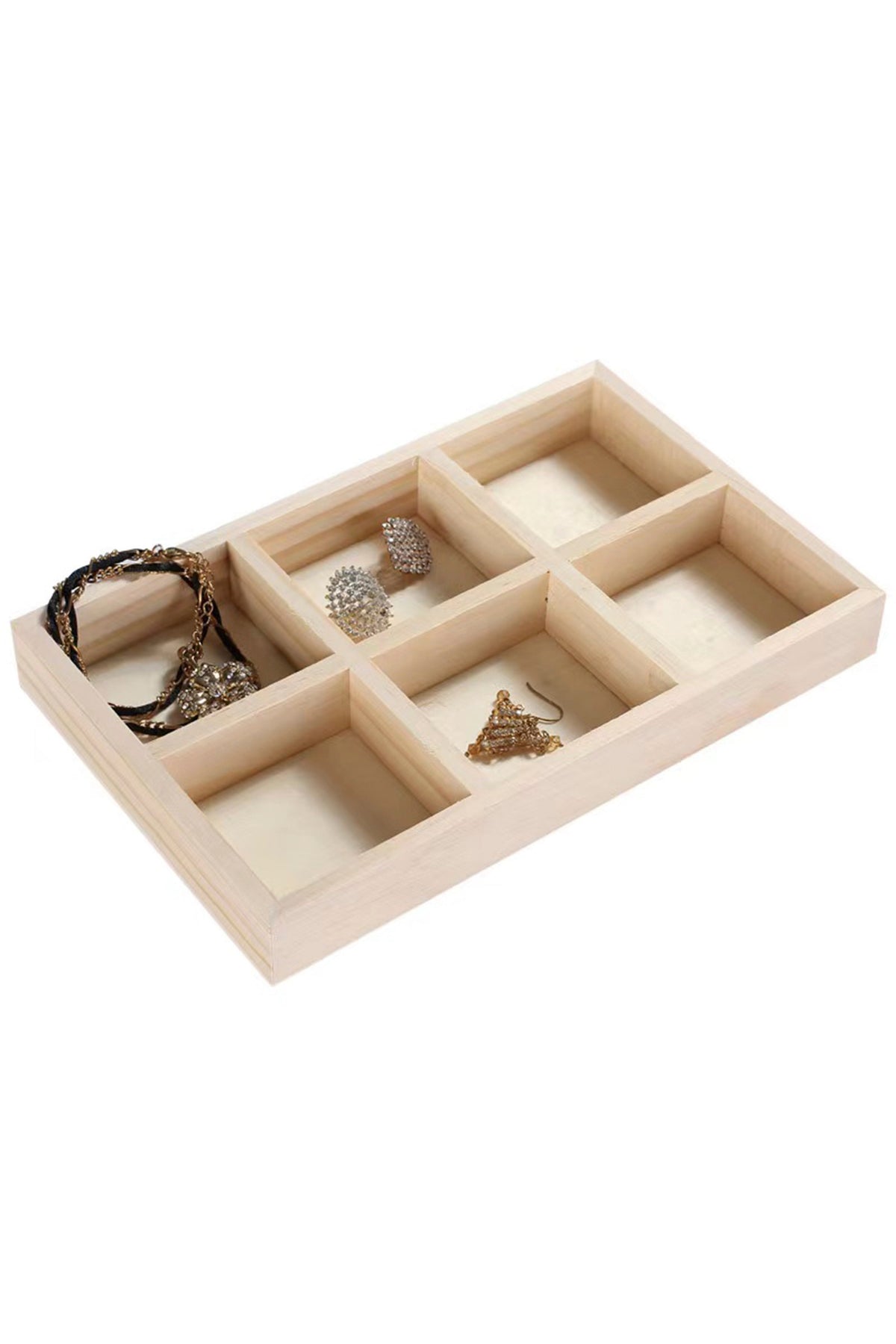 Wooden Necklaces Bracelets Earring Display W1307