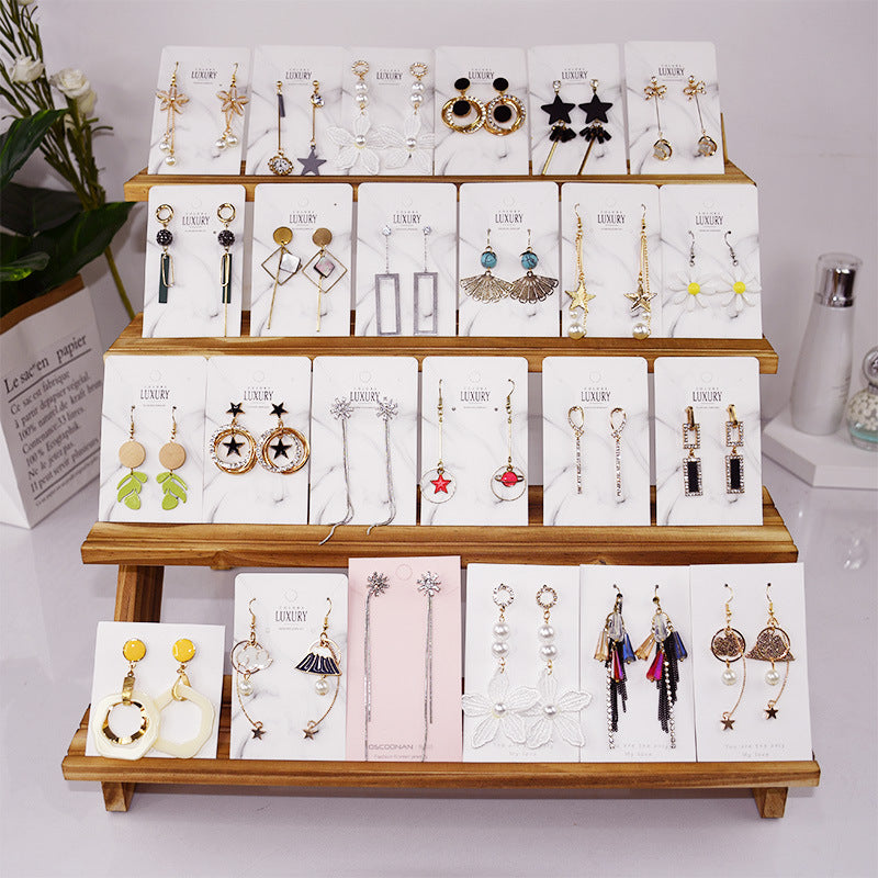Wooden 4 Steps Jewelry display W1410