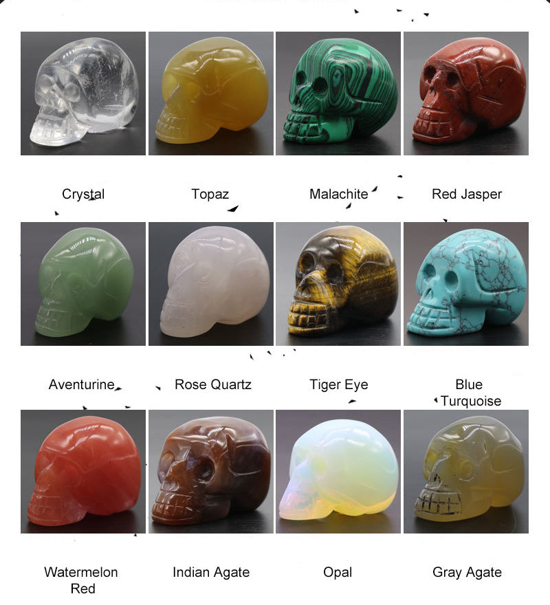 Natural Stone Skull Display Set W1422 – view 2