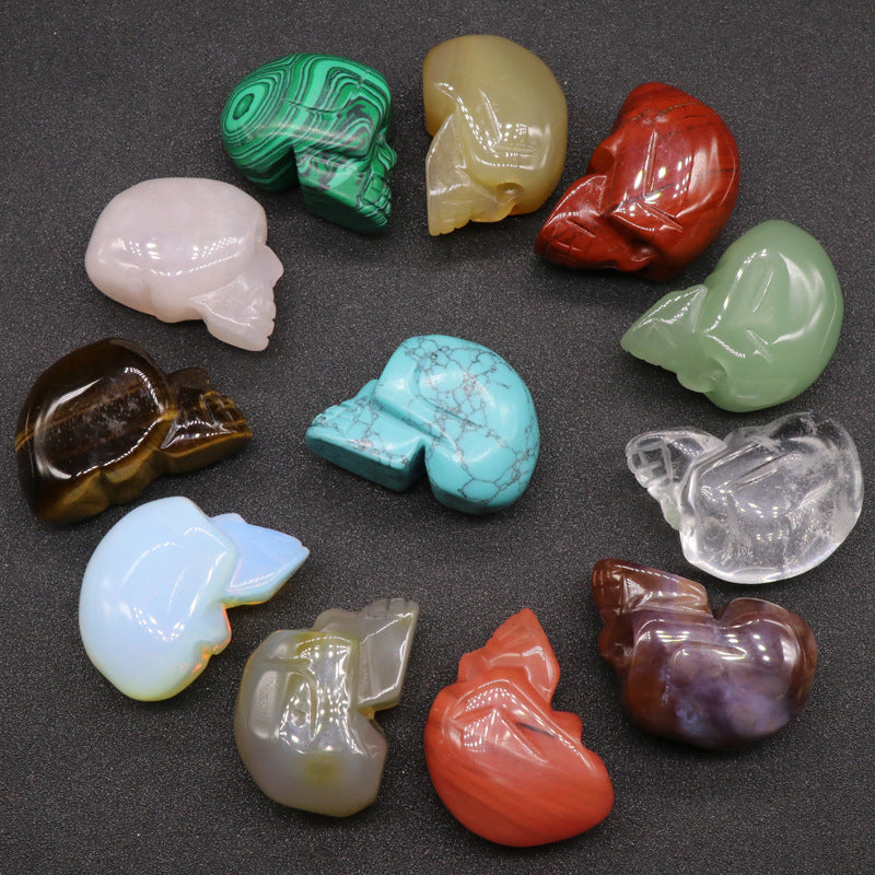 Natural Stone Skull Display Set W1422 – view 4