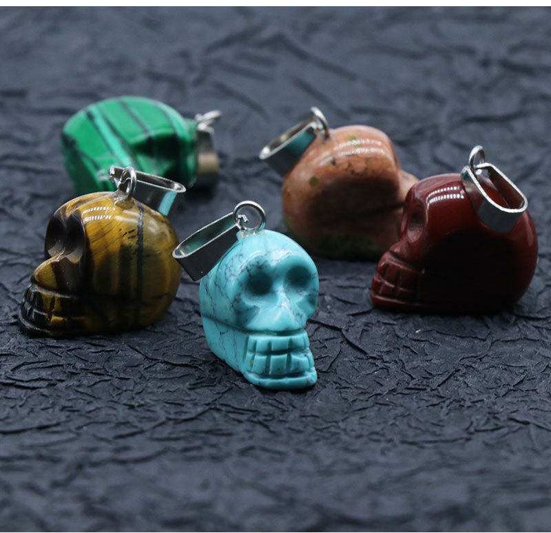 Natural Stone Skull Pendant Display Set W1447 – view 5