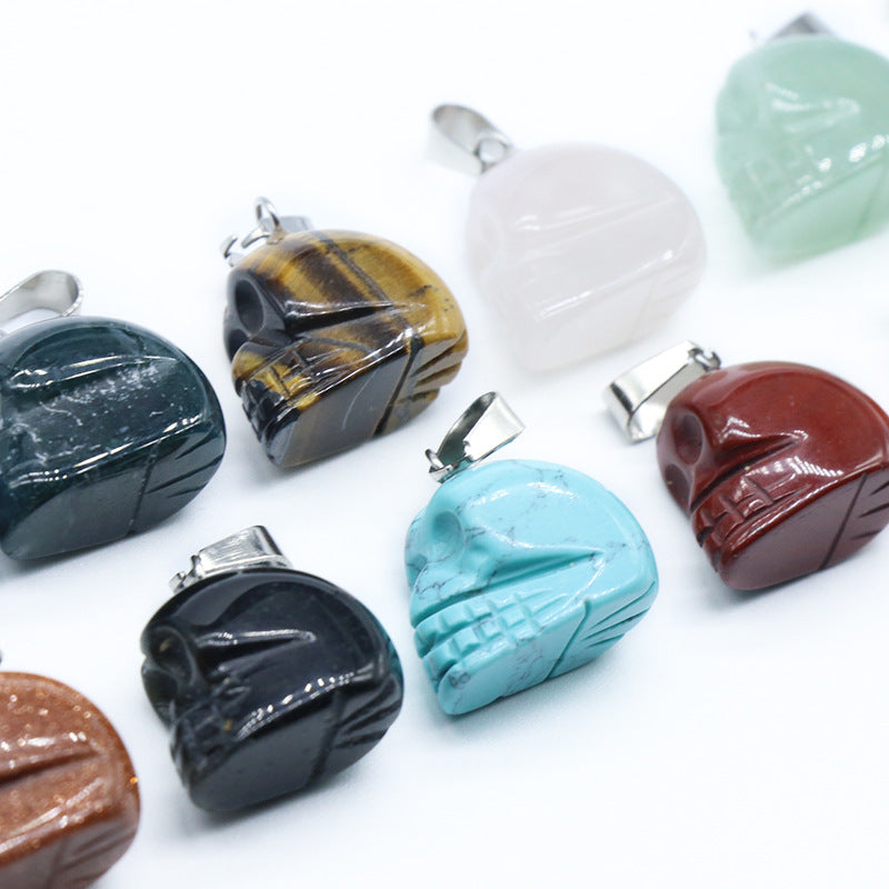 Natural Stone Skull Pendant Display Set W1447 – view 4