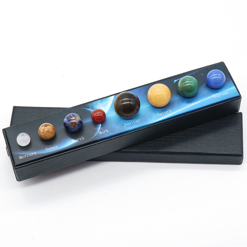 Eight Planets Natural Stone Ball Display Set W1451 – view 4