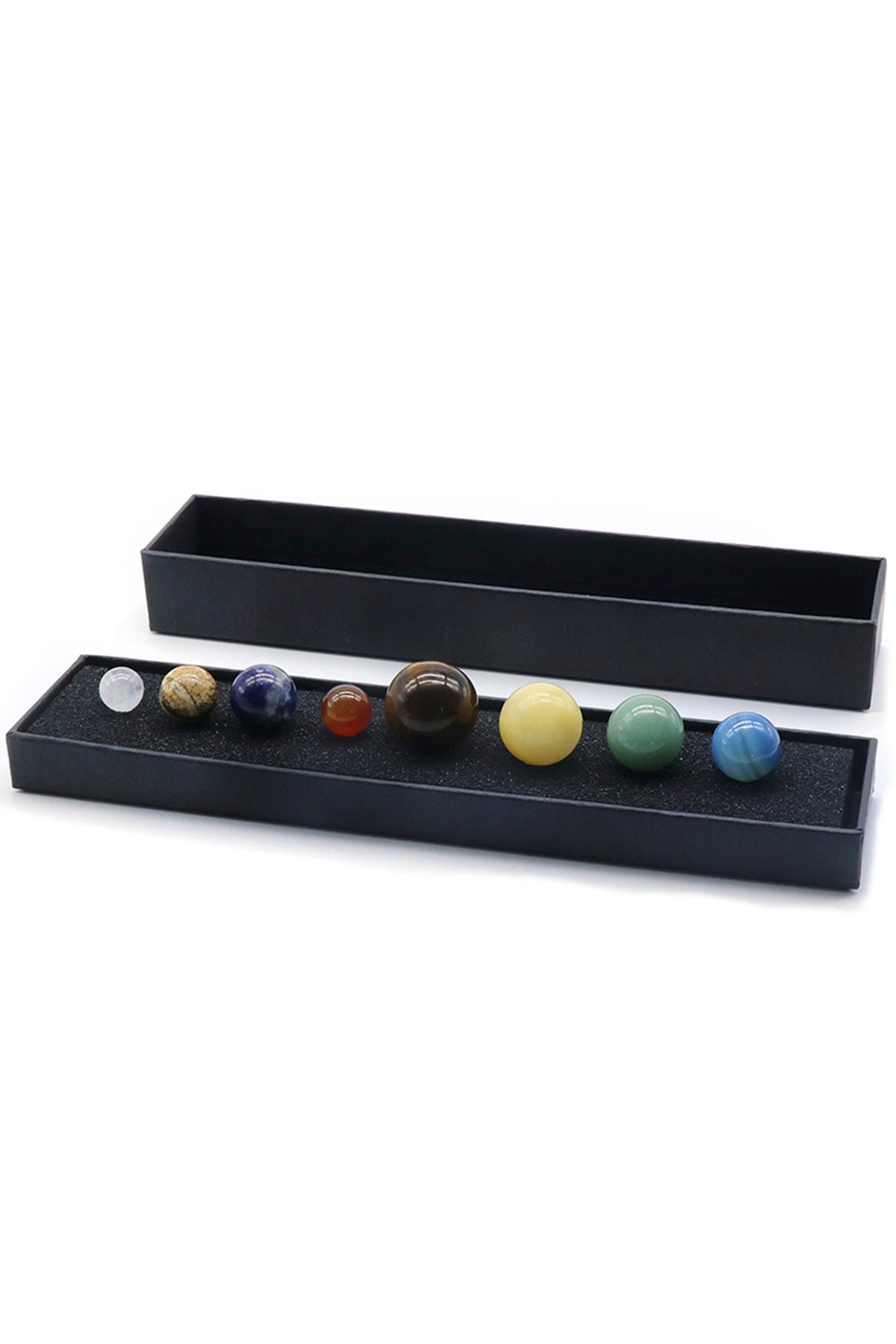 Eight Planets Natural Stone Ball Display Set W1451 – view 3