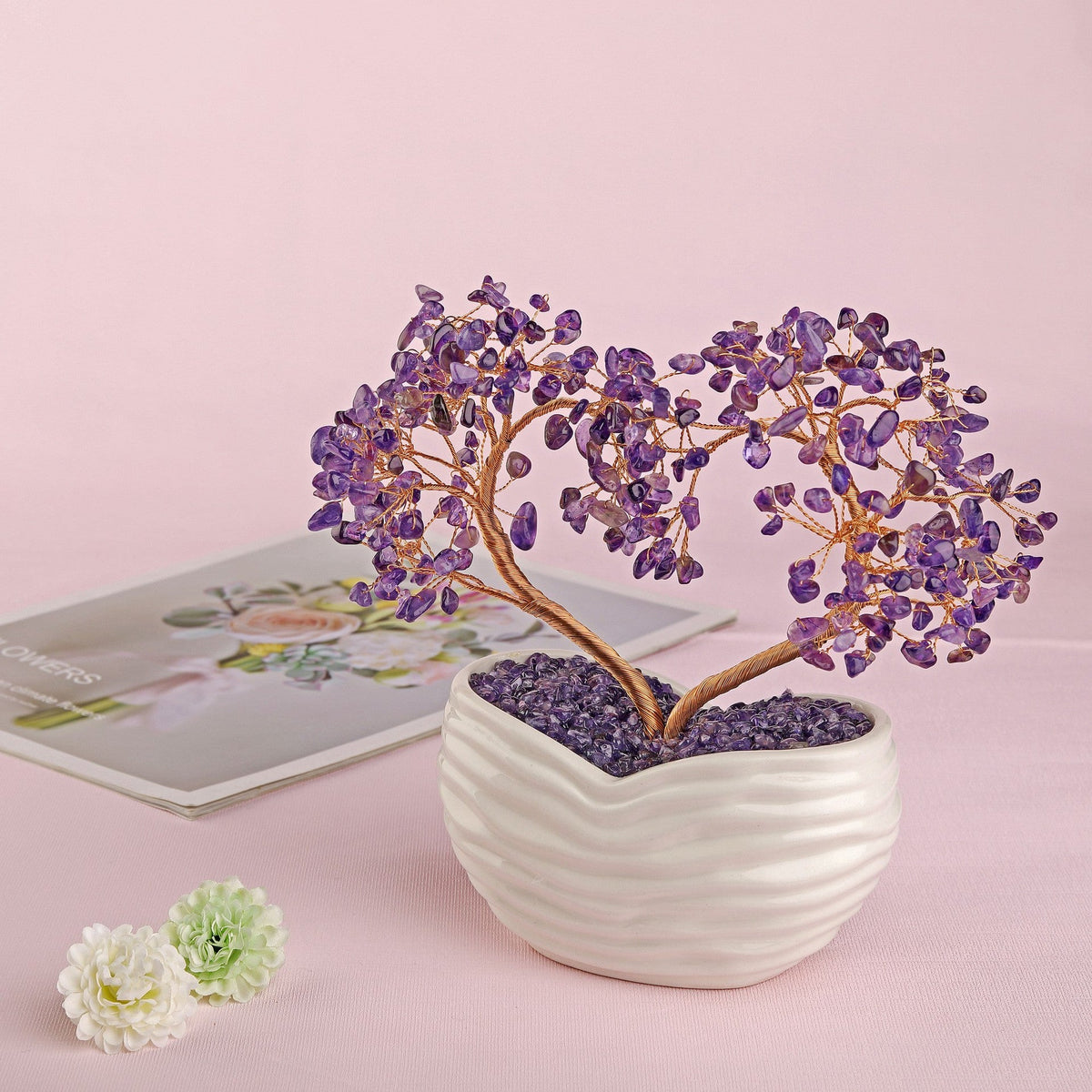 Natural Stone Tree Of Life Potted ornaments W1485 – view 5