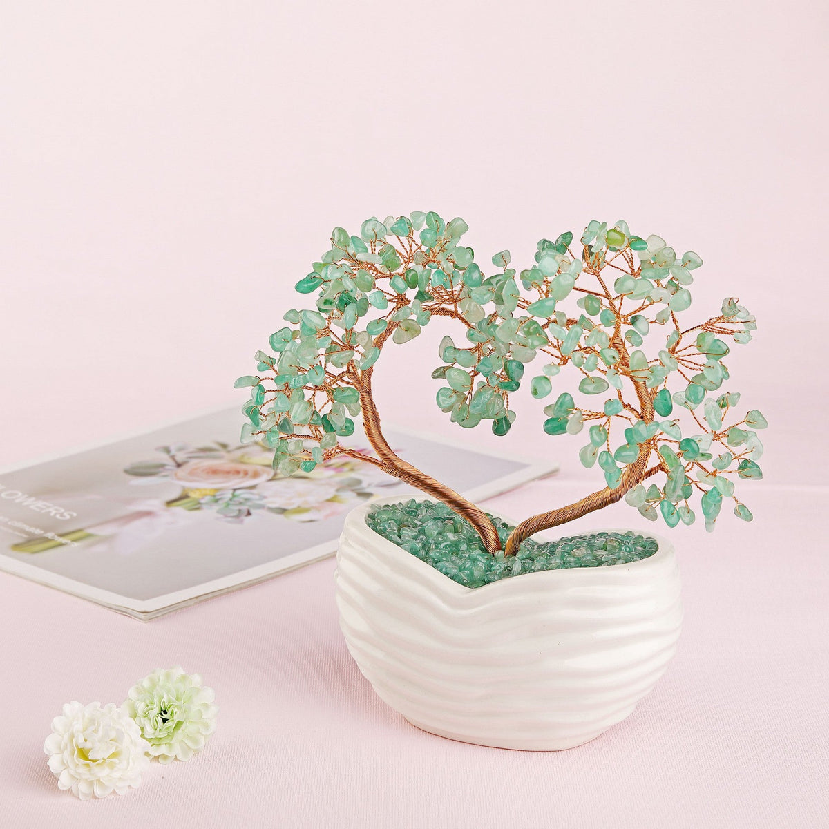 Natural Stone Tree Of Life Potted ornaments W1485 – view 4