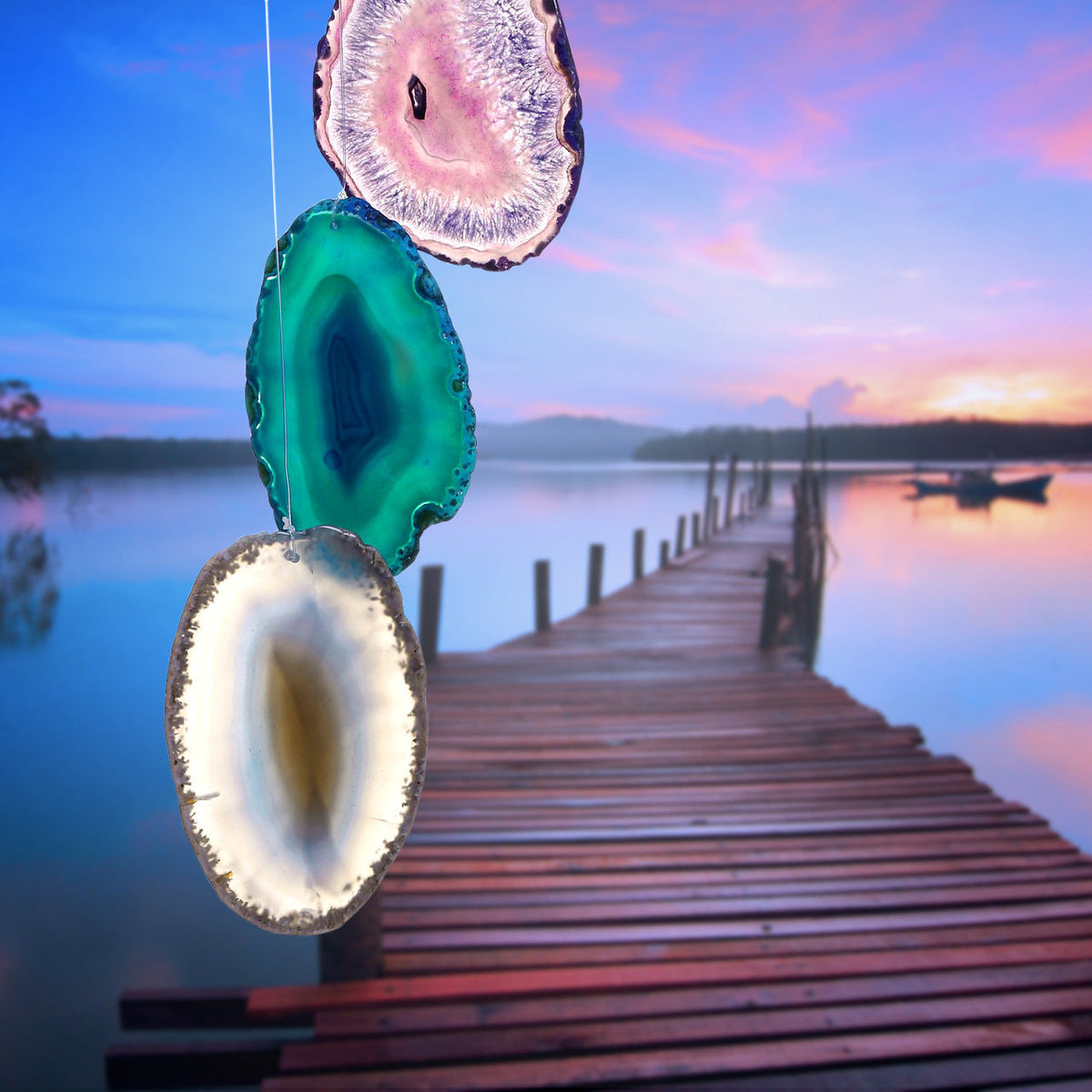 Irregular Shape Agate Suncatcher W1489