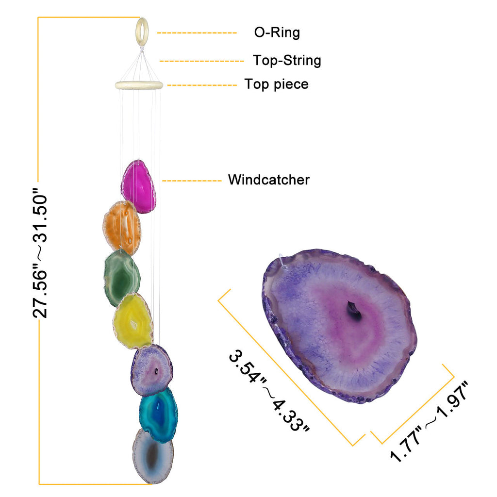 Irregular Shape Agate Suncatcher W1489