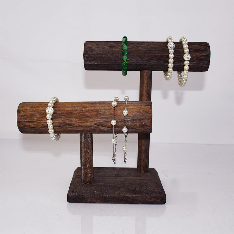 Double layer T-bar Bracelet / Necklaces Display W1549 – view 4