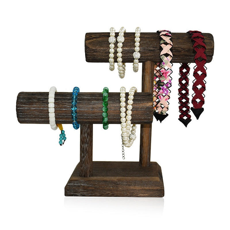 Double layer T-bar Bracelet / Necklaces Display W1549