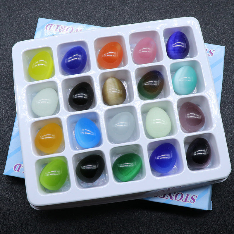 20 PCS Mixed-color Opal Eggs Ornament Set W1563