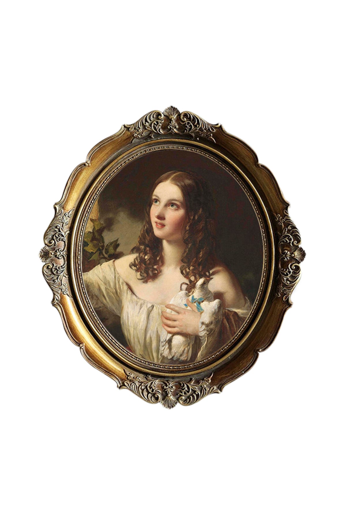 James Sant Girl Round Vintage Decorative Painting W1578